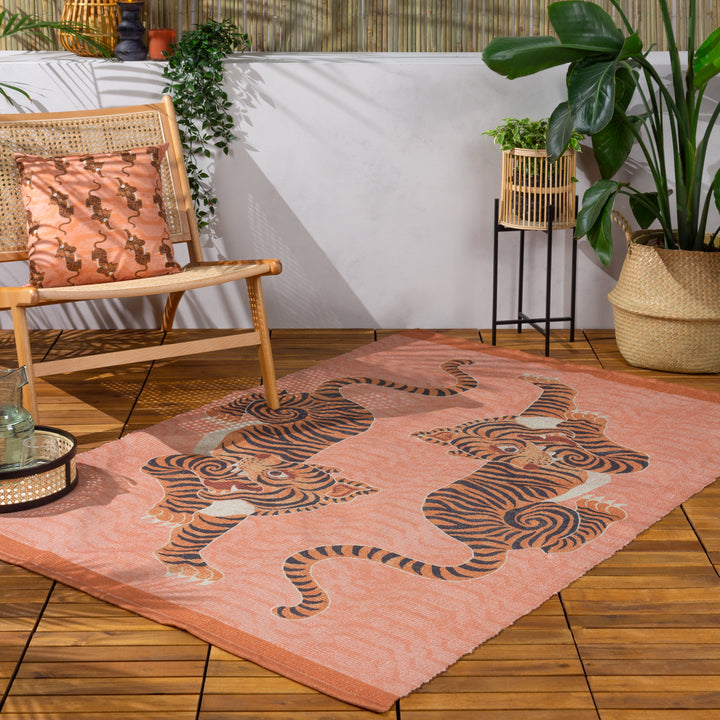 TIBETAN TIGER 120X170 OUTDOOR RUG CORAL