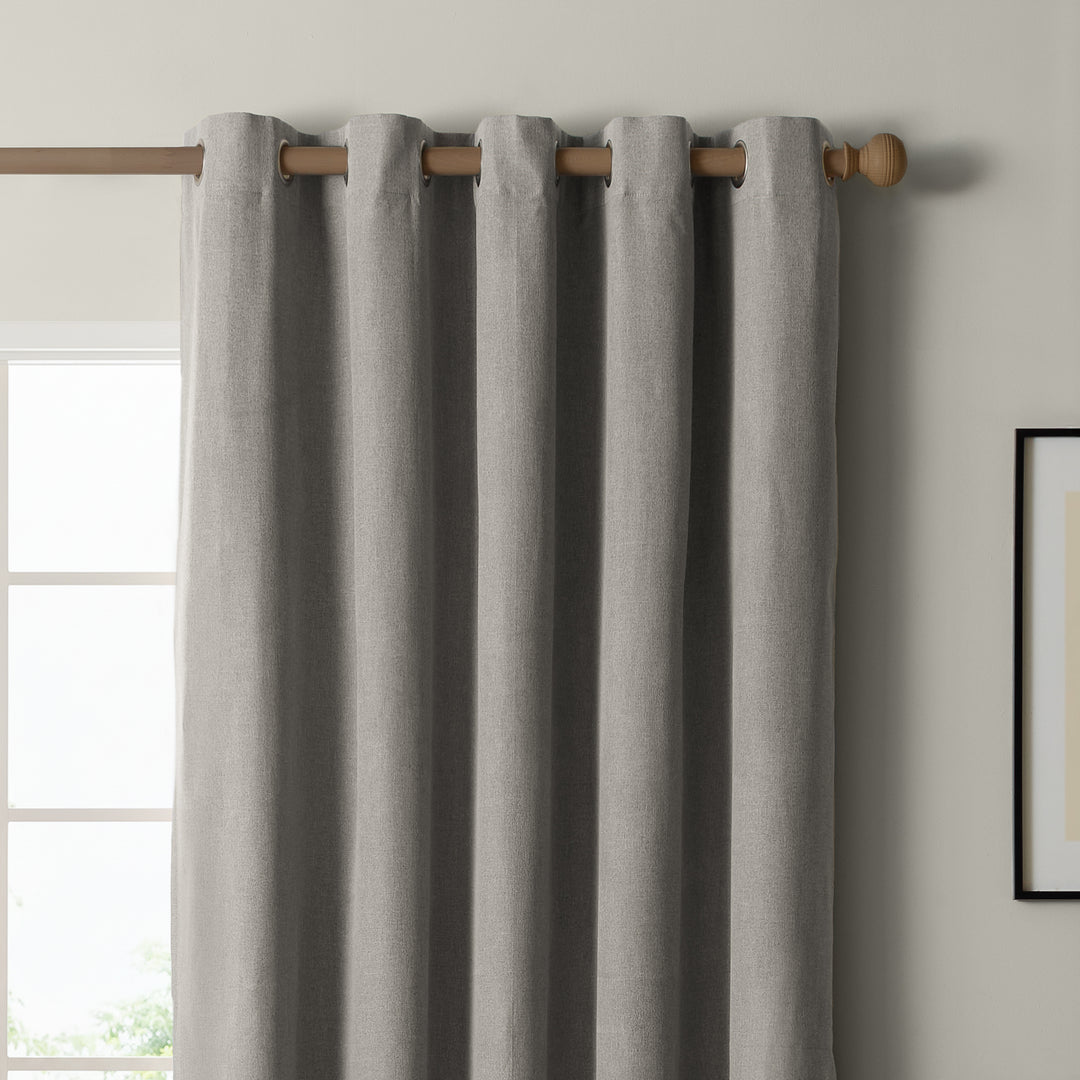 The Ultimate Blackout 168x137 Eyelet Curtains Grey - image 3