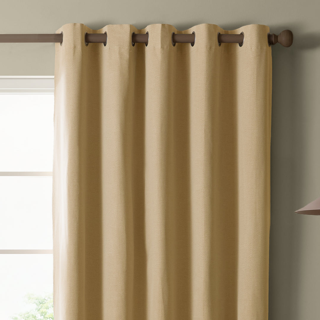 The Ultimate Blackout 168x229 Eyelet Curtains Yellow - image 4