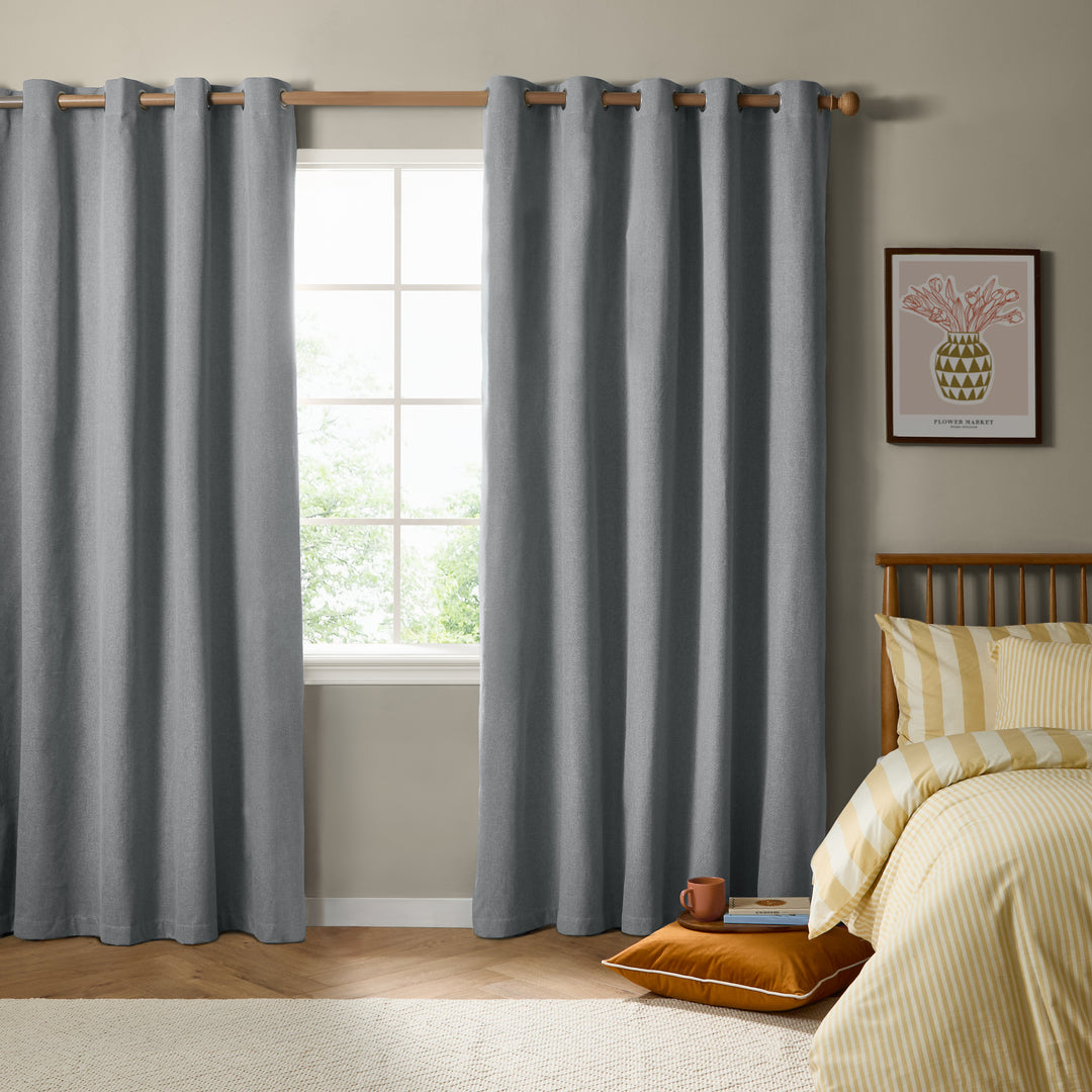 The Ultimate Blackout 168x183 Eyelet Curtains Denim - image 2