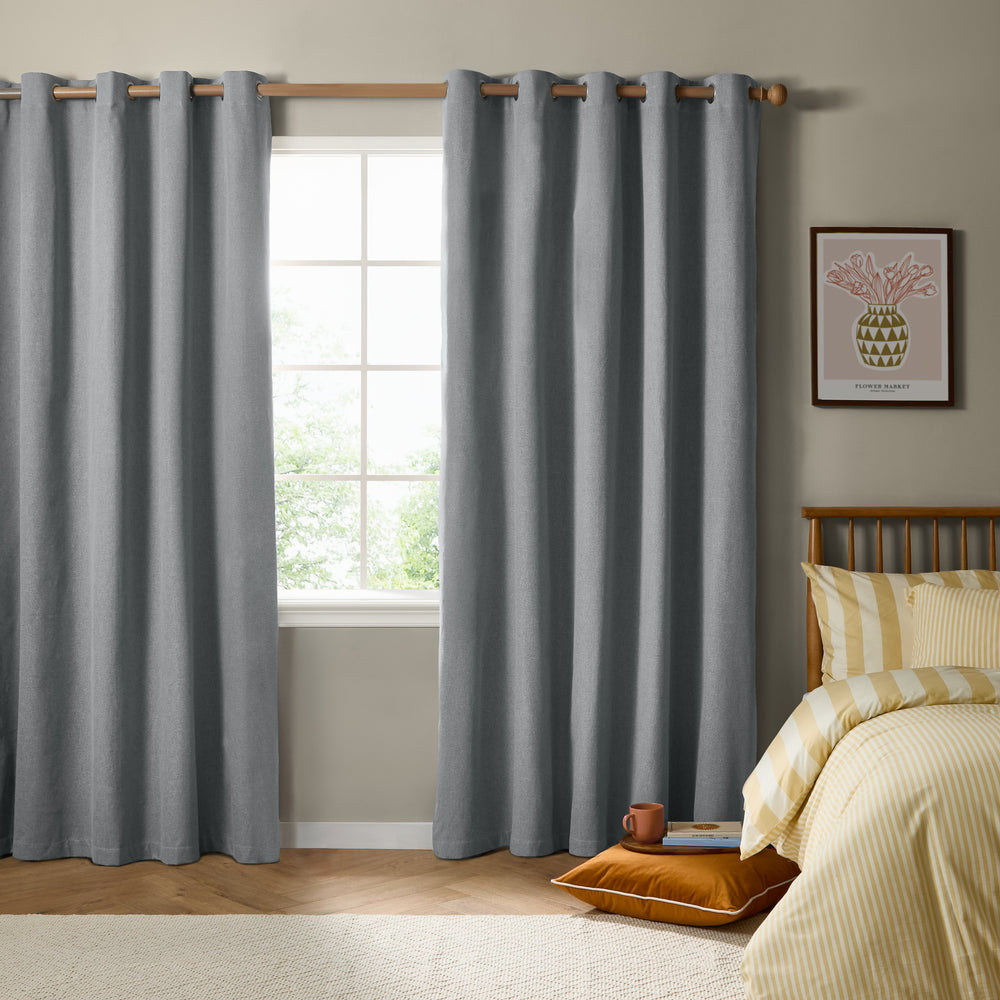The Ultimate Blackout 229x183 Eyelet Curtains Denim - image 2