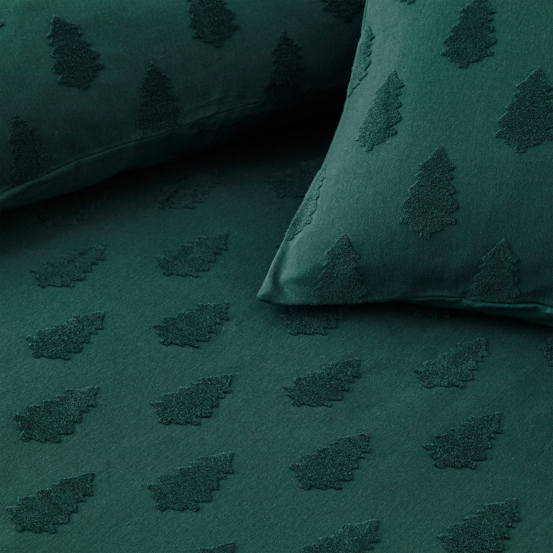 Tufted Tree Super King Duvet Set Pine Green - image 5