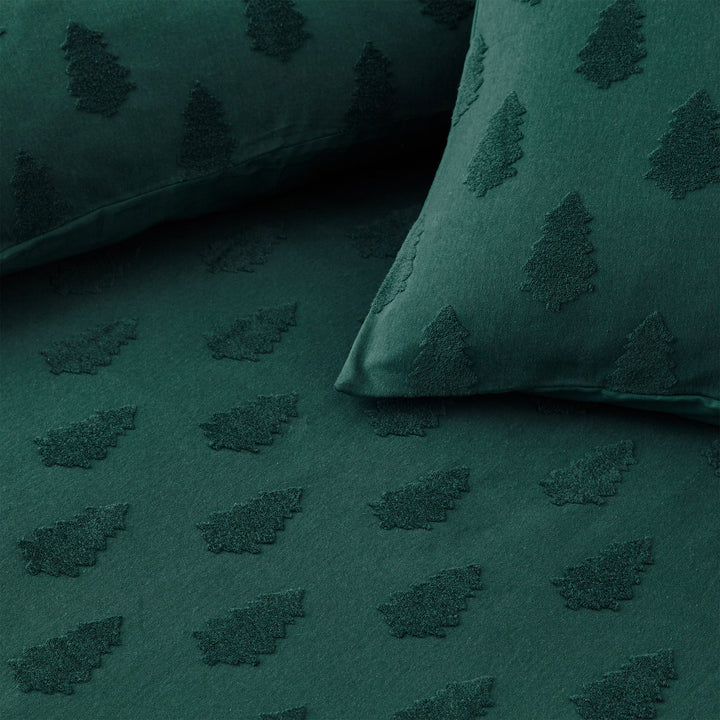 Tufted Tree Super King Duvet Set Pine Green - image 5