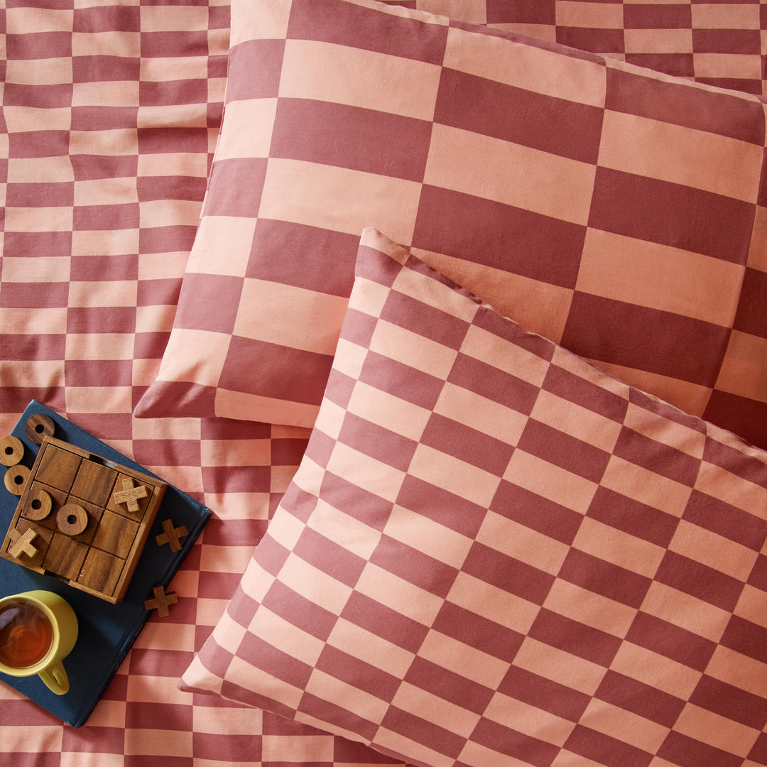 The Ultimate Checkerboard Pillowcase Pairs Raspberry Smoothie