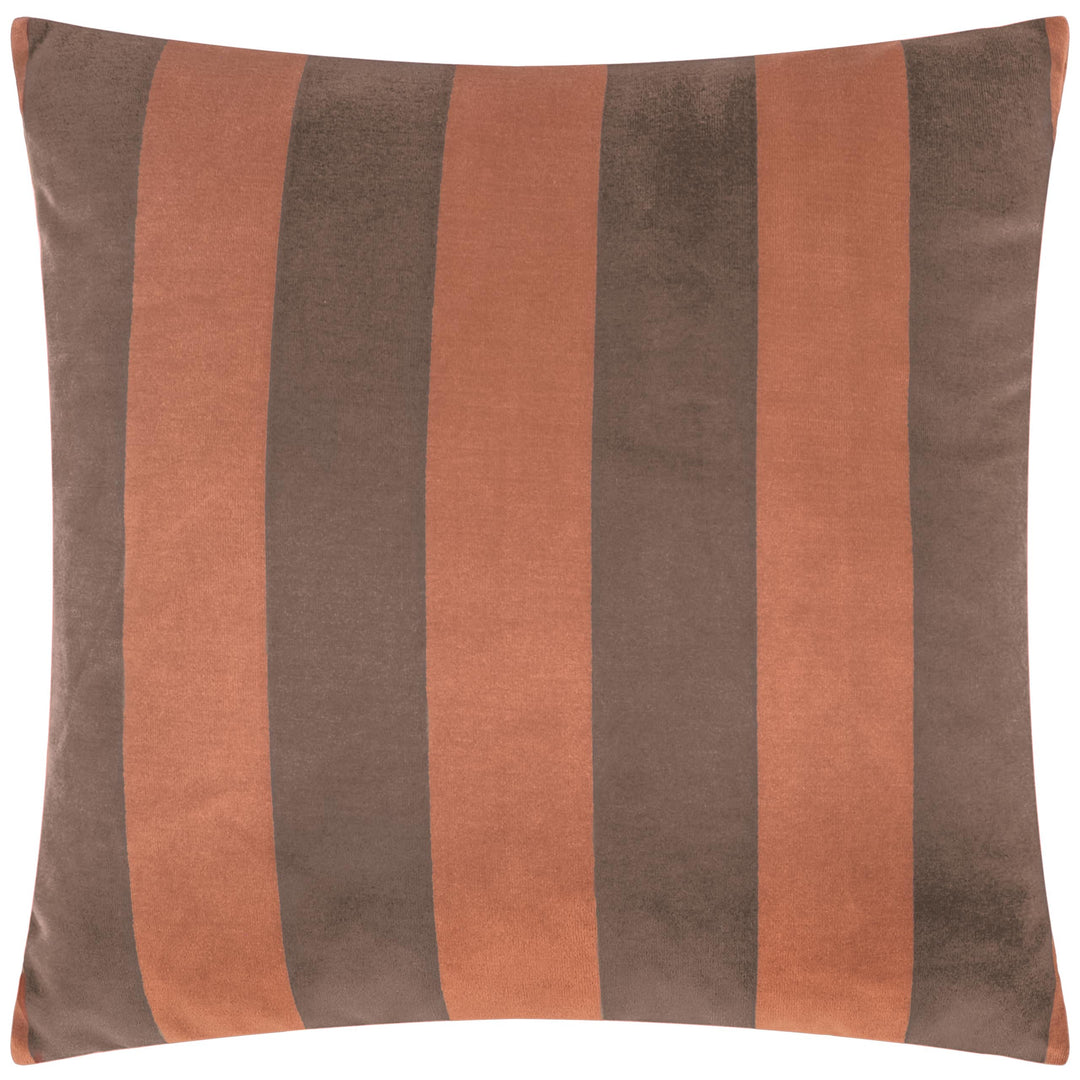 The Ultimate Stripe 45x45 Cushion Case Chocolate Caramel