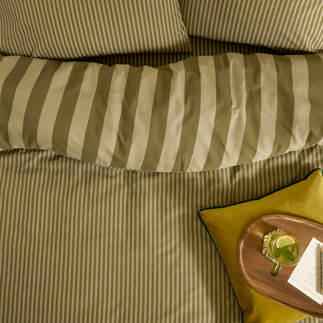 The Ultimate Stripe Single Duvet Set Green Tea - image 3