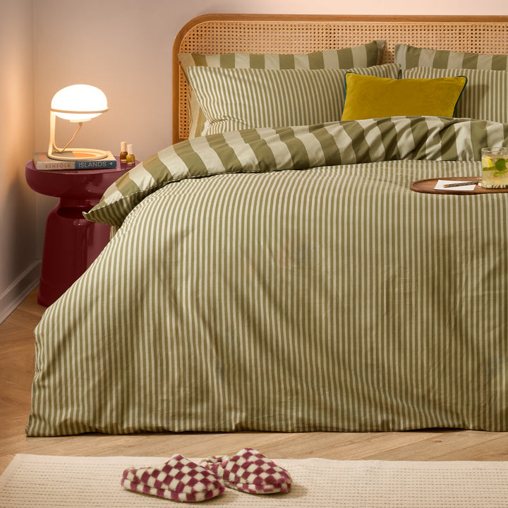 The Ultimate Stripe Single Duvet Set Green Tea - image 4