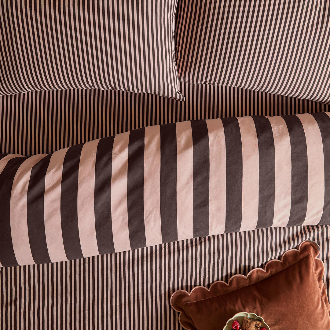 The Ultimate Stripe Double Duvet Set Berry Brownie - image 3