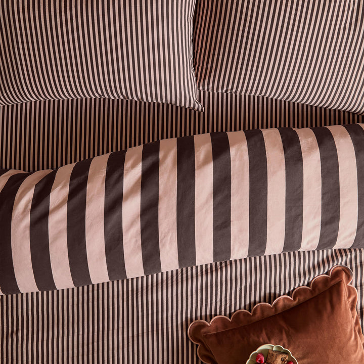The Ultimate Stripe Double Duvet Set Berry Brownie - image 3