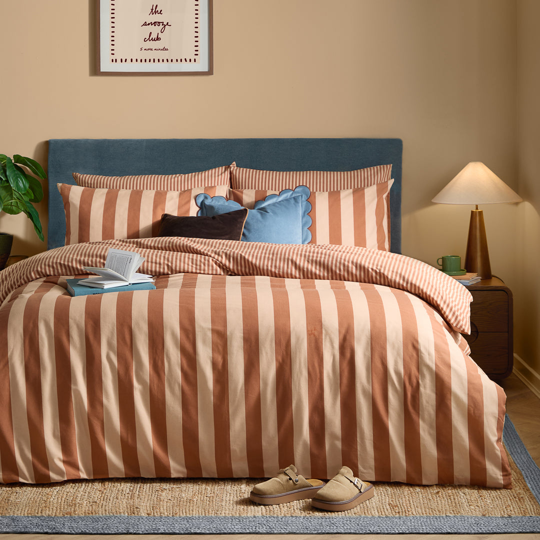 The Ultimate Stripe Double Duvet Set Pumpkin Spice - image 2