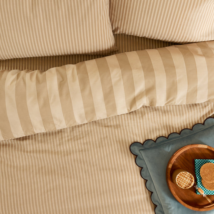 The Ultimate Stripe King Duvet Set Caramel Latte - image 3