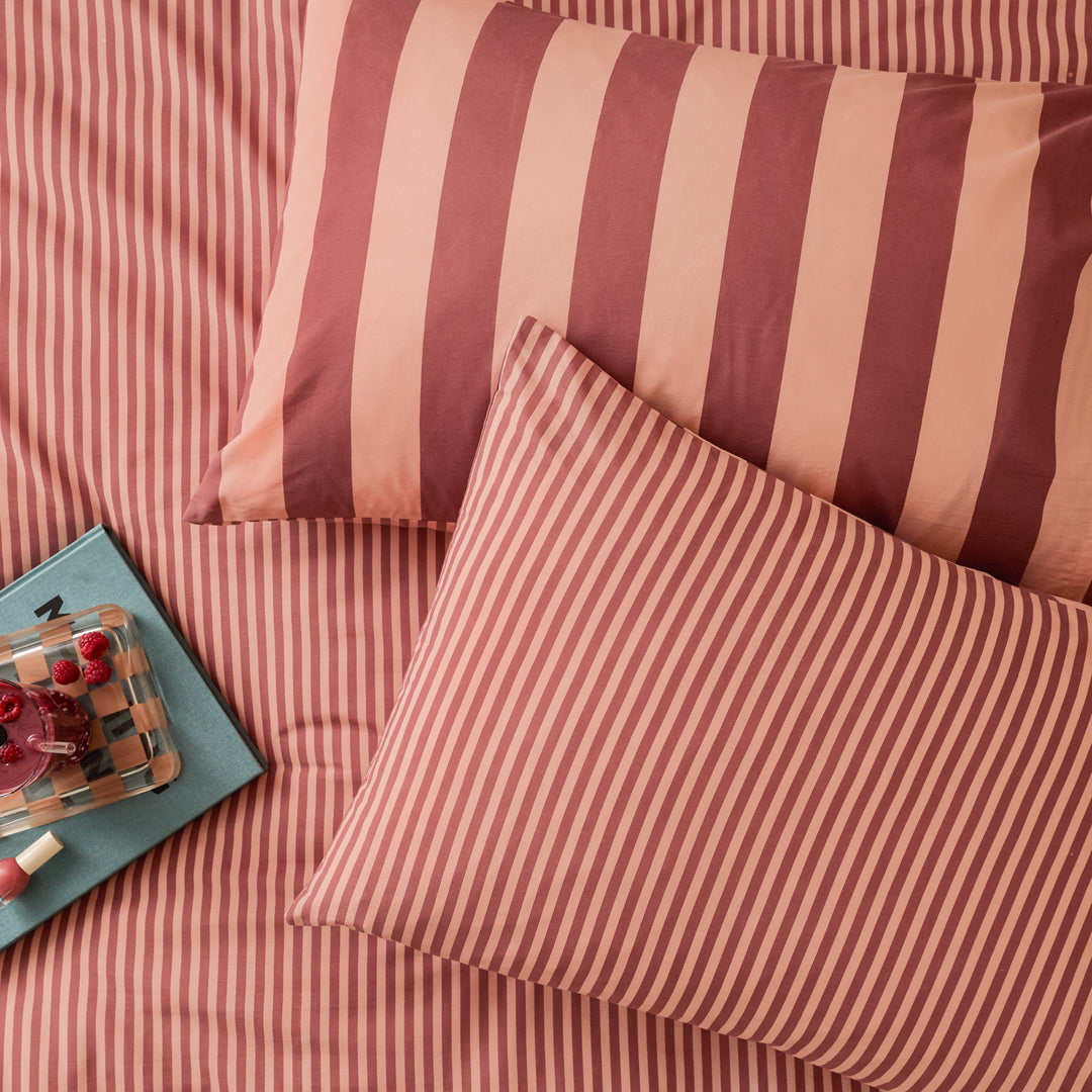The Ultimate Stripe Pillowcase Pairs Raspberry Smoothie