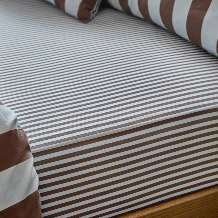 The Ultimate Stripe Single Fitted Sheet Blueberry Muffin - image 2
