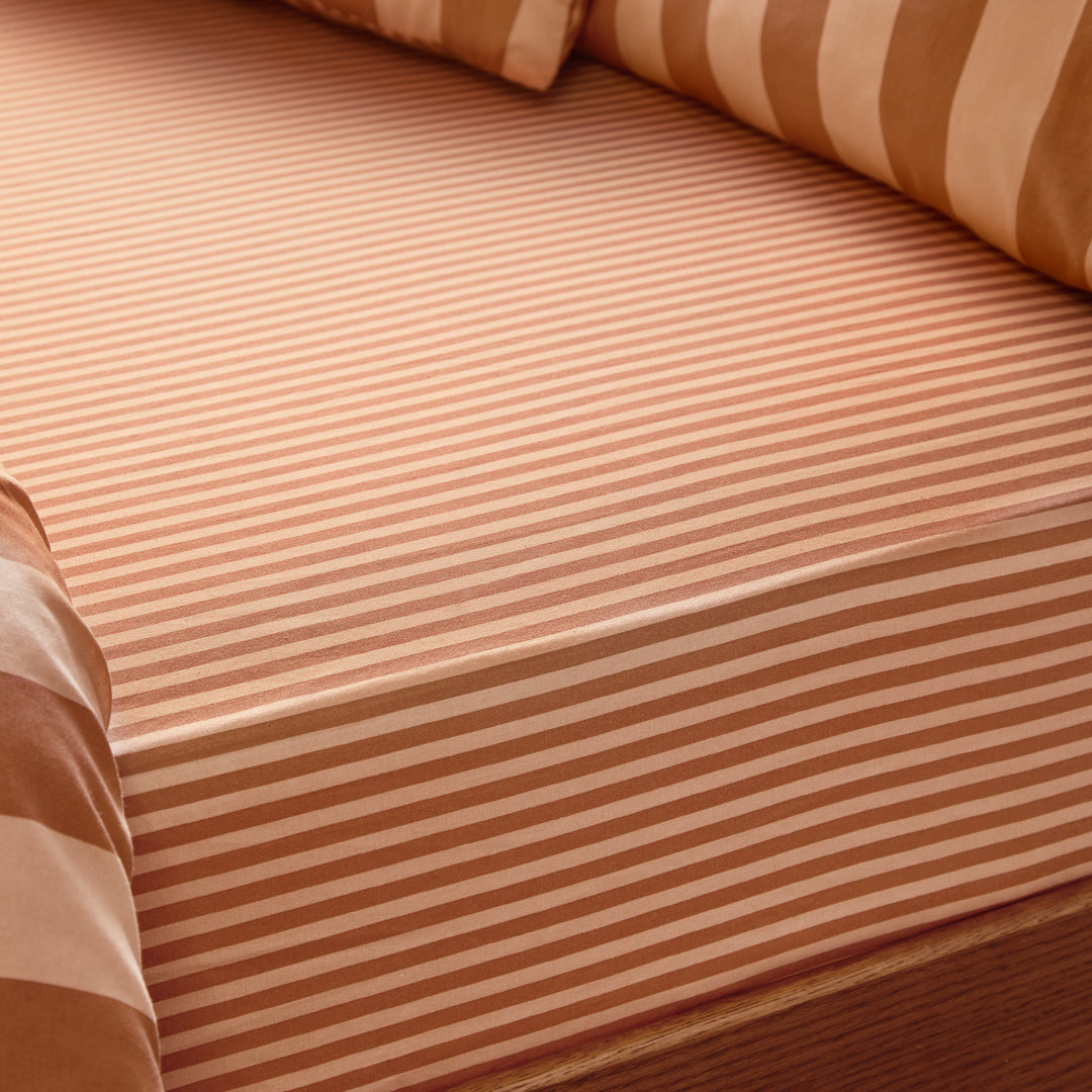 The Ultimate Stripe Super King Fitted Sheet Pumpkin Spice - image 3