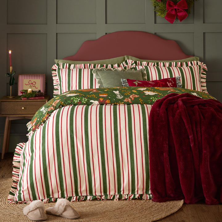 Twelve Days Frill King Duvet Set Green - image 2