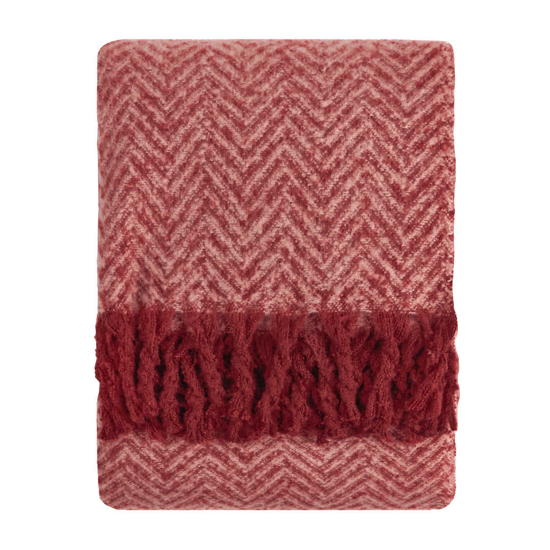 Tweedie 130x180 Throw Pink/Burgundy