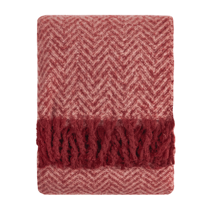 Tweedie 130x180 Throw Pink/Burgundy