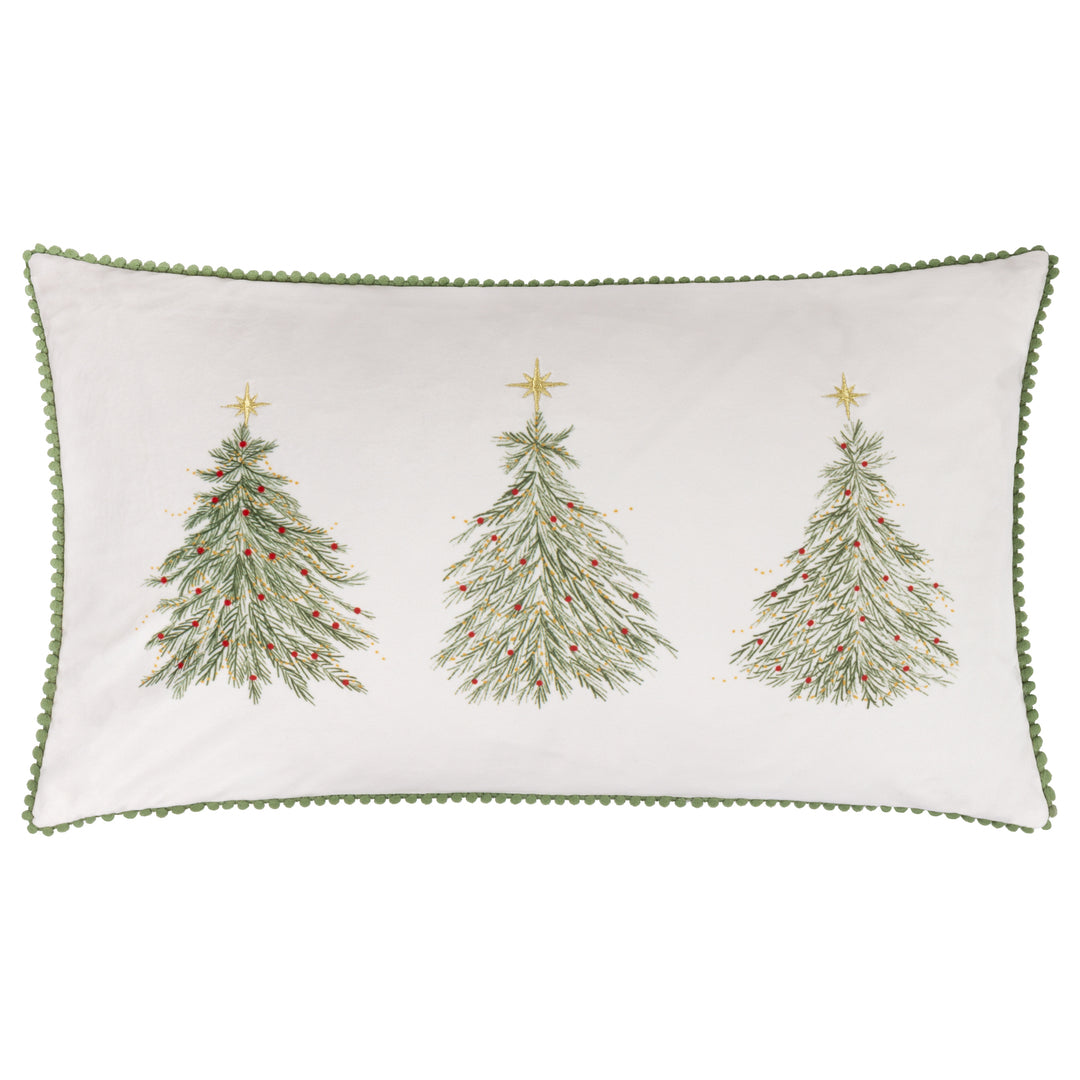 Twinkling Tree Trio 30x50 Cushion Case Green - image 2