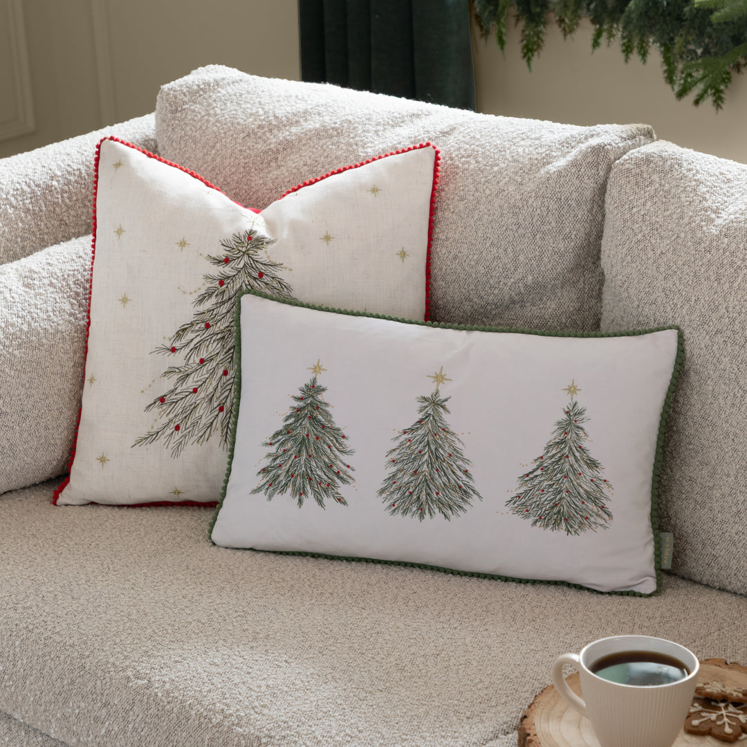 Twinkling Tree Trio 30x50 Cushion Case Green - image 7