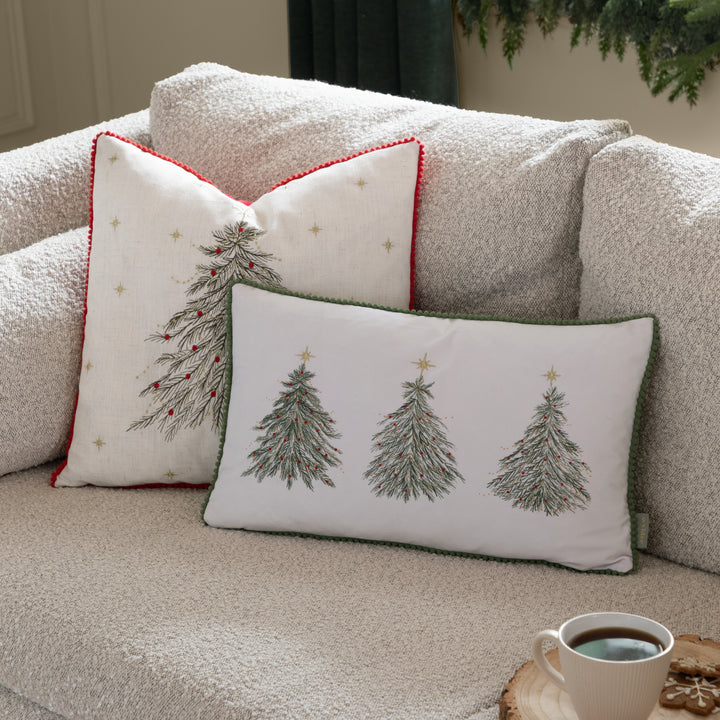 Twinkling Tree Trio 30x50 Cushion Case Green - image 7