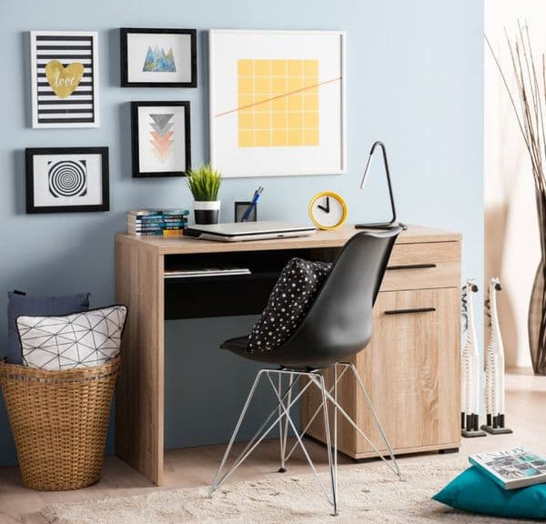 Jasmine Sonoma Oak Effect and Black Desk