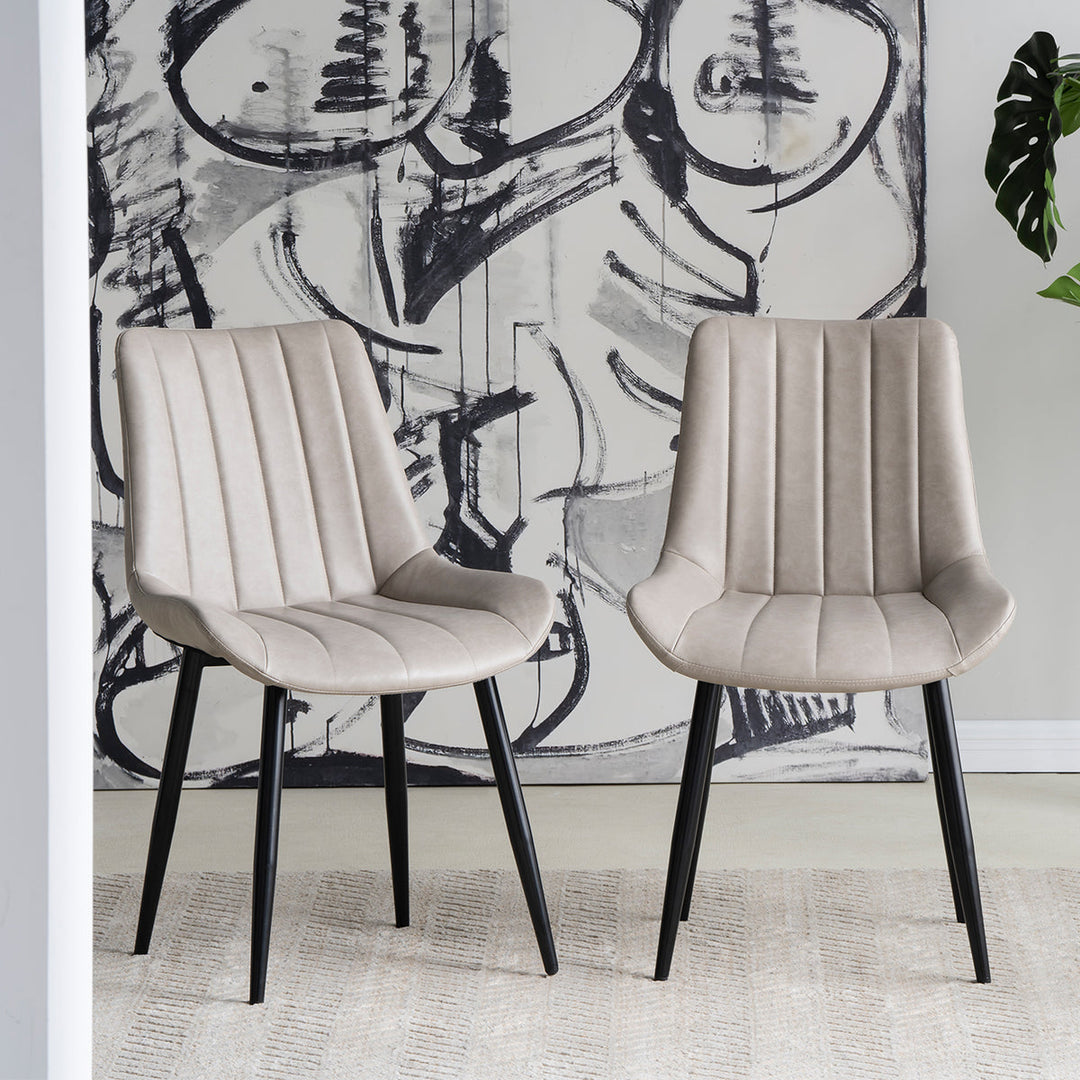 Jarvis Dining Chairs [Set of 2] Faux Leather