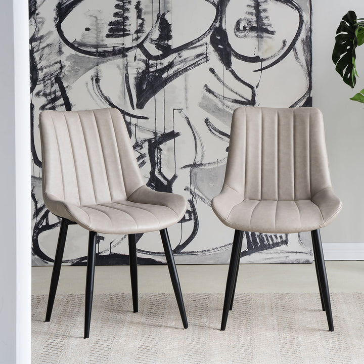 Jarvis Dining Chairs [Set of 2] Faux Leather