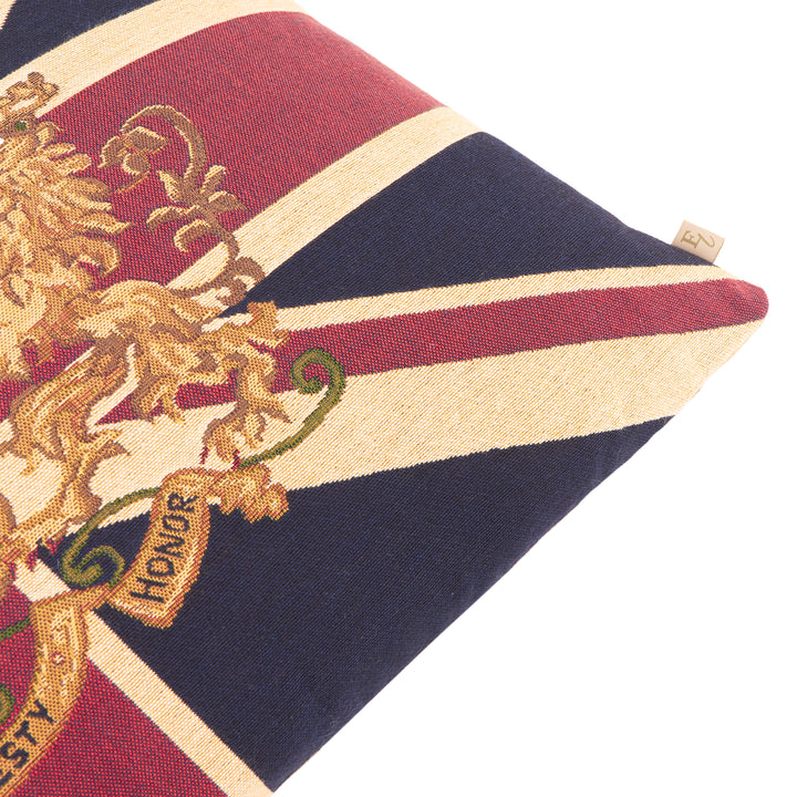 Union Jack Lion Tapestry 65x45 Cushion Case Multi - image 4
