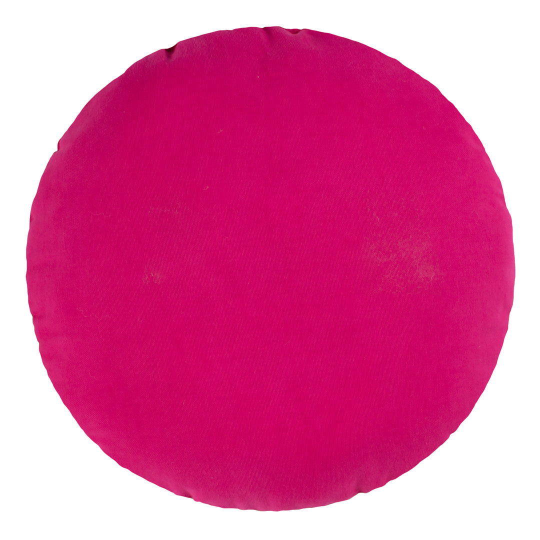 UNITY 40CM ROUND READY FILLED CUSHION GREEN/PINK