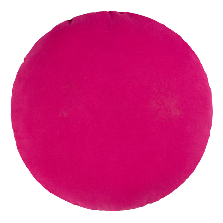 UNITY 40CM ROUND READY FILLED CUSHION GREEN/PINK