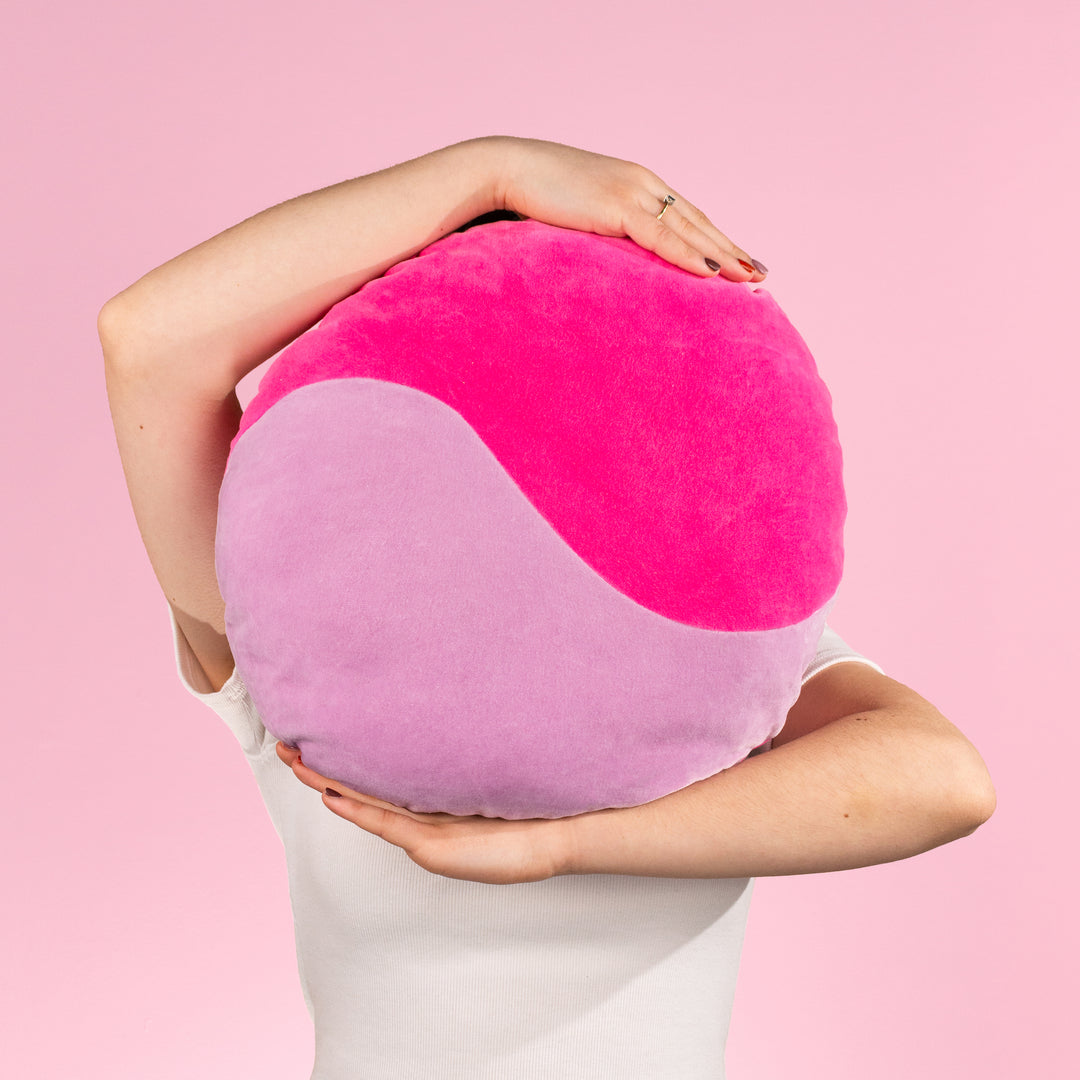 Unity 40cm Round Ready Filled Cushion Lilac/Pink