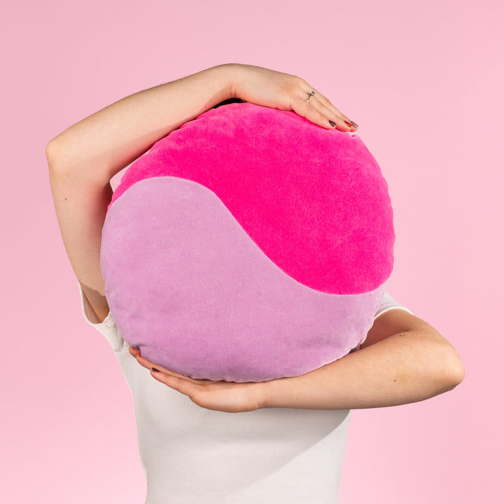 Unity 40cm Round Ready Filled Cushion Lilac/Pink