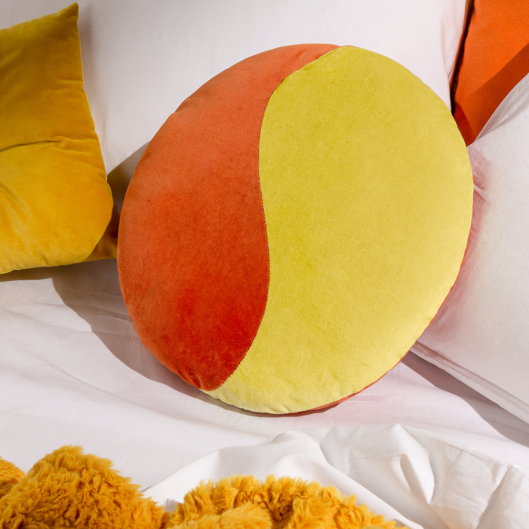 Unity 40cm Round Ready Filled Cushion Orange/Yellow - image 5