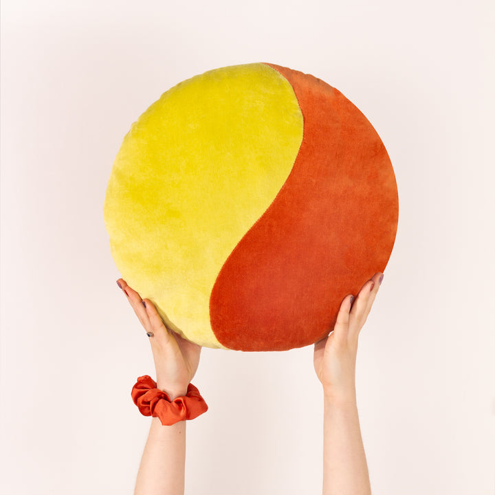 Unity 40cm Round Ready Filled Cushion Orange/Yellow