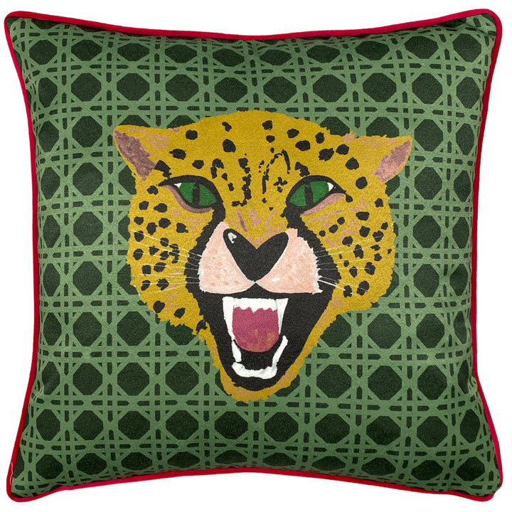 UNTAMED 43X43 CUSHION CASE GREEN