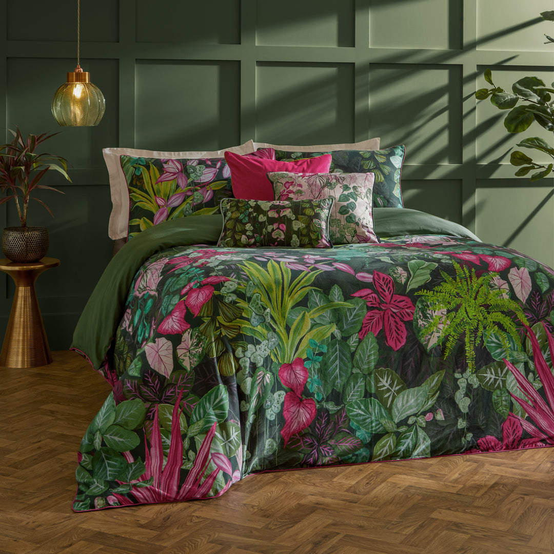 Veadeiros Super King Duvet Set Pink/Green