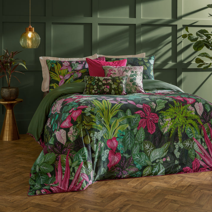 Veadeiros Super King Duvet Set Pink/Green