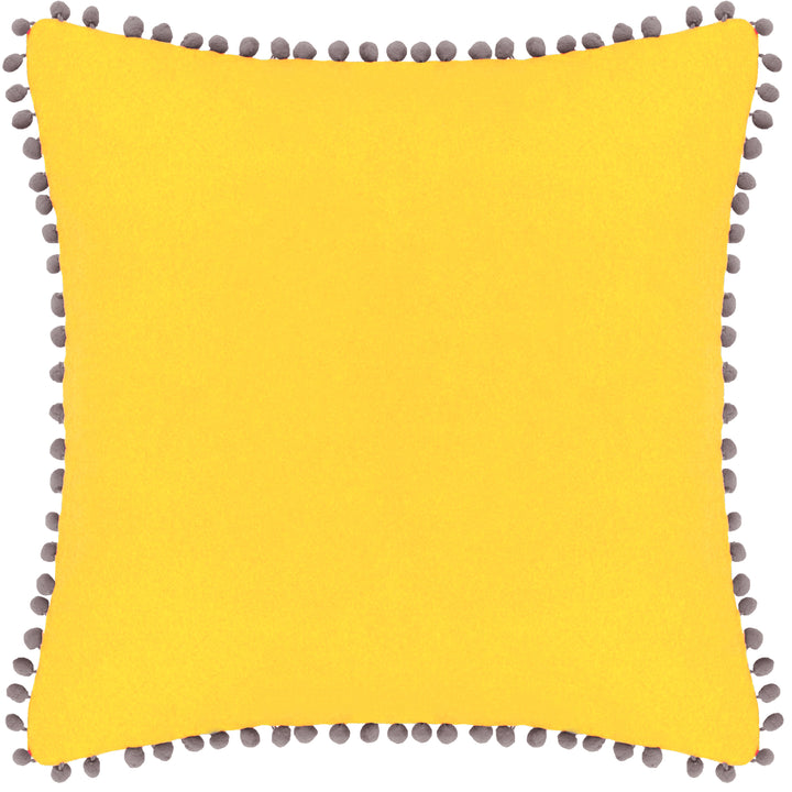 VELVET POMPOM C/C 45X45 YEL/GREY