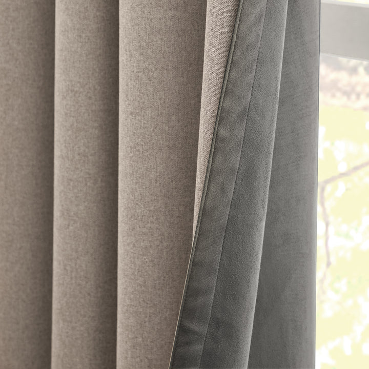 Verso 229x137 Blackout Eyelet Curtains Charcoal - image 5