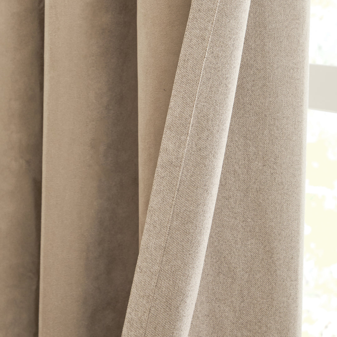 Verso 168x229 Blackout Eyelet Curtains Mocha - image 3