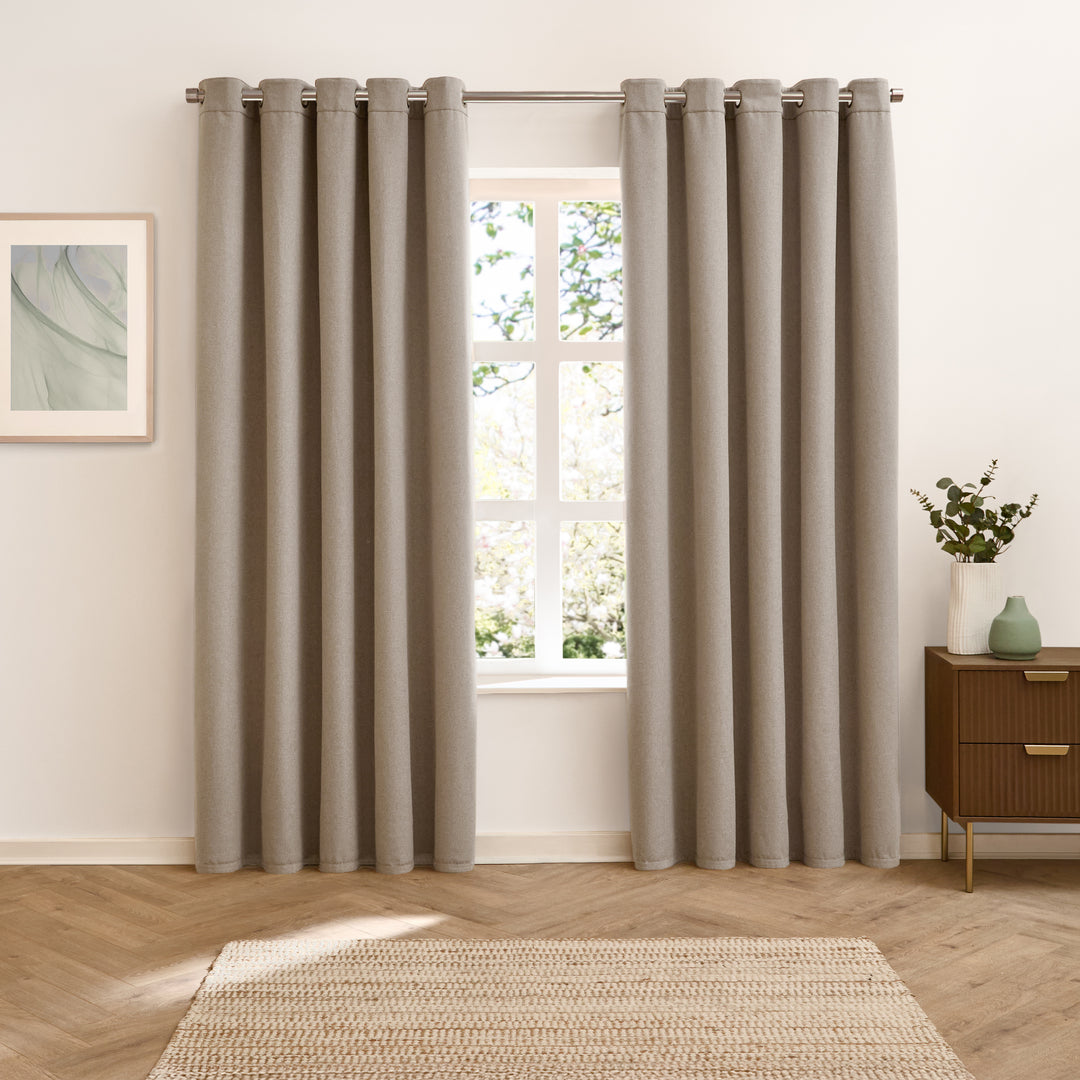 Verso 168x229 Blackout Eyelet Curtains Mocha - image 4