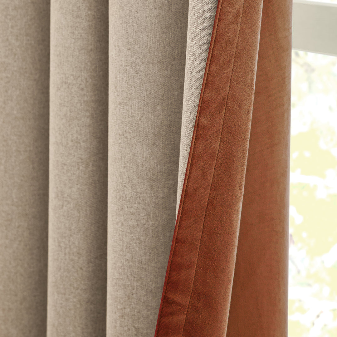 Verso 229x229 Blackout Eyelet Curtains Cinnamon - image 5