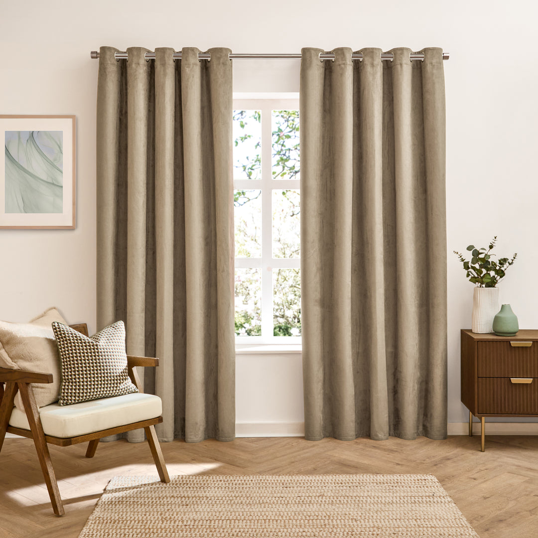 Verso 117x137 Blackout Eyelet Curtains Mocha - image 2