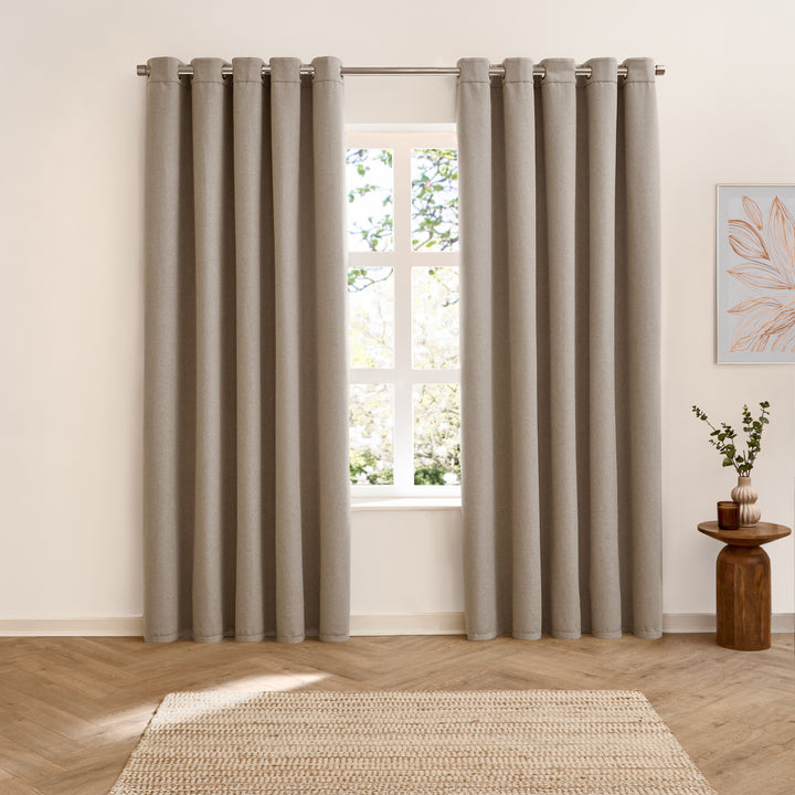 Verso 117x183 Blackout Eyelet Curtains Cinammon - image 4