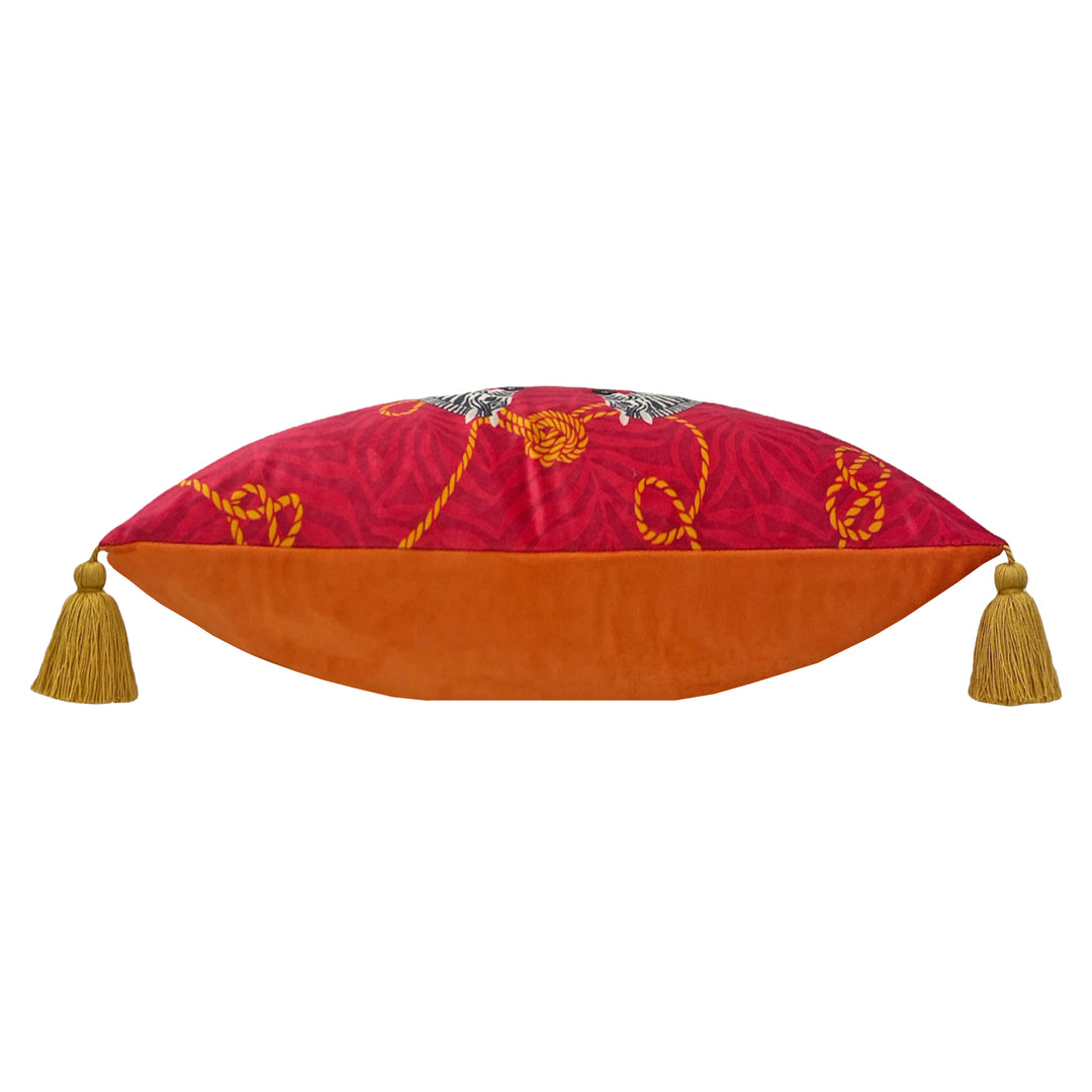 VIVID ANDALUCIAN ZEBRAS 30X50 CUSHION CASE ORANGE