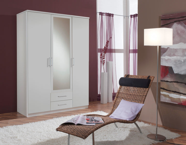 Rose Alpine White 3d 2drw Wardrobe