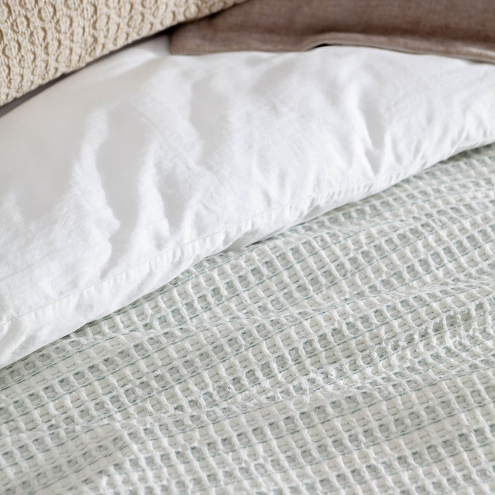 Waffle Textured 140x220 Bedspread Eucalyptus - image 4