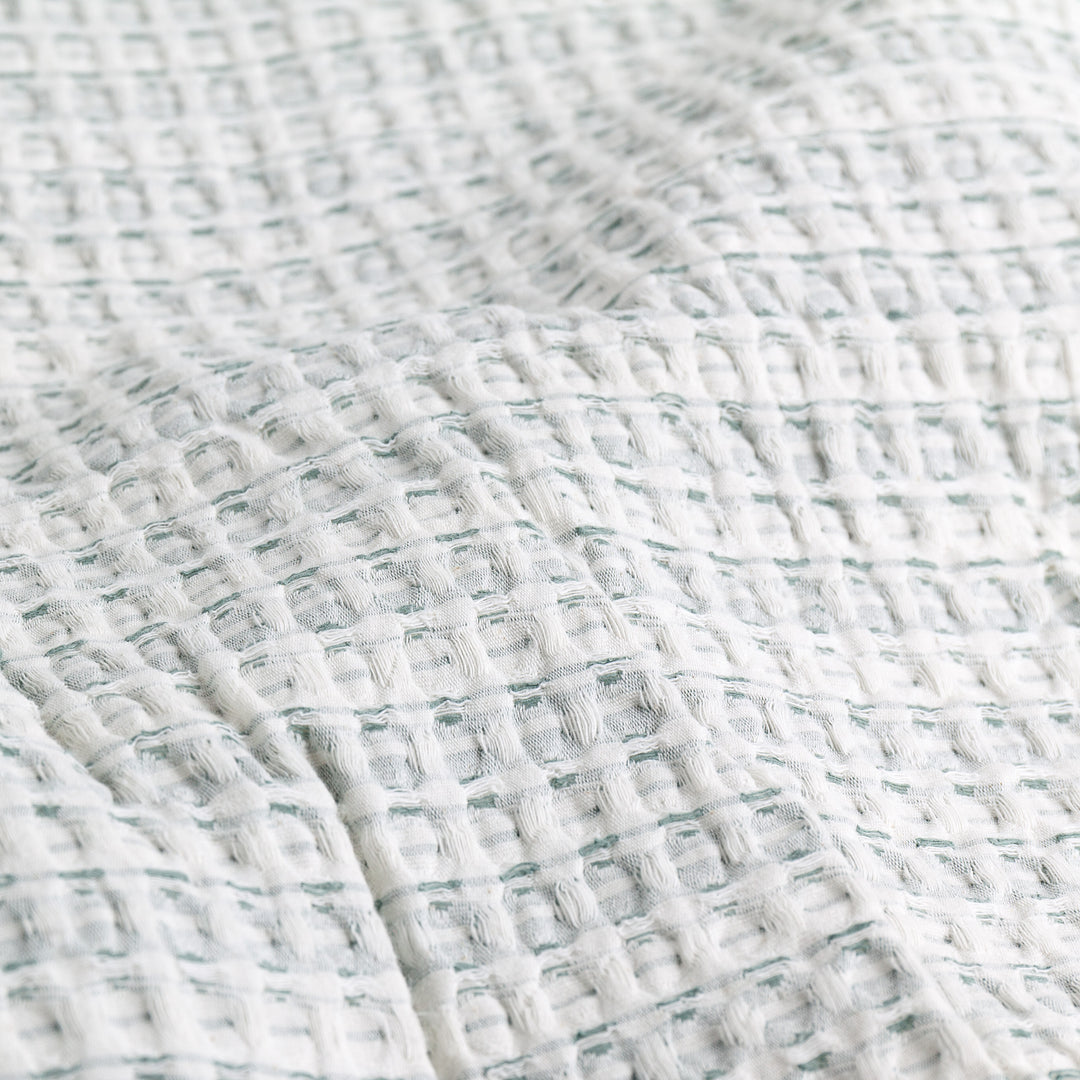 Waffle Textured 140x220 Bedspread Eucalyptus - image 6