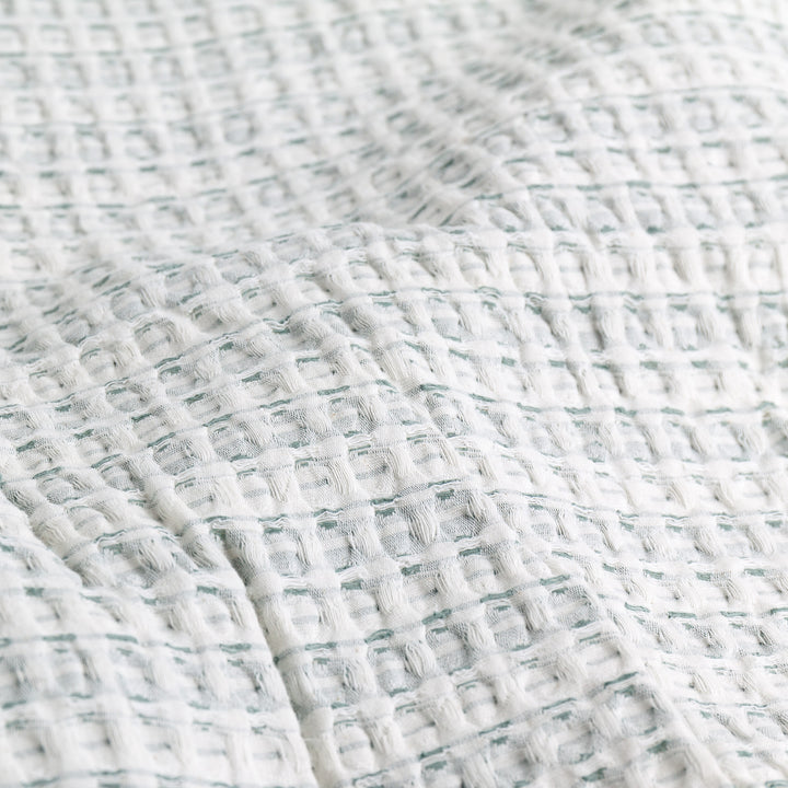 Waffle Textured 140x220 Bedspread Eucalyptus - image 6