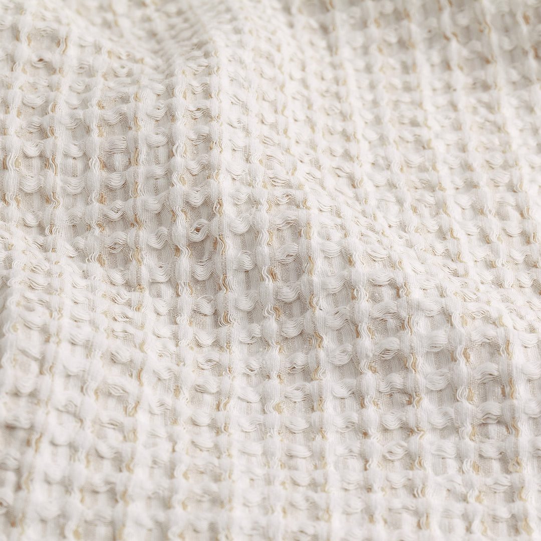 Waffle Textured 140x220 Bedspread Natural - image 6